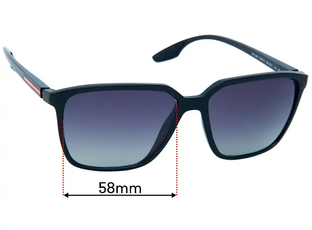 Sunglass Fix Replacement Lenses for Prada SPS 06V - 58mm Wide Sunglass Fix Replacement Lenses for Prada SPS 06V - 58mm Wide