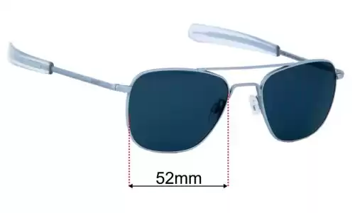 Sunglass Fix Replacement Lenses for Randolph Engineering AF038 - 52mm Wide Randolph Engineering AF038 Replacement Lenses 52mm wide