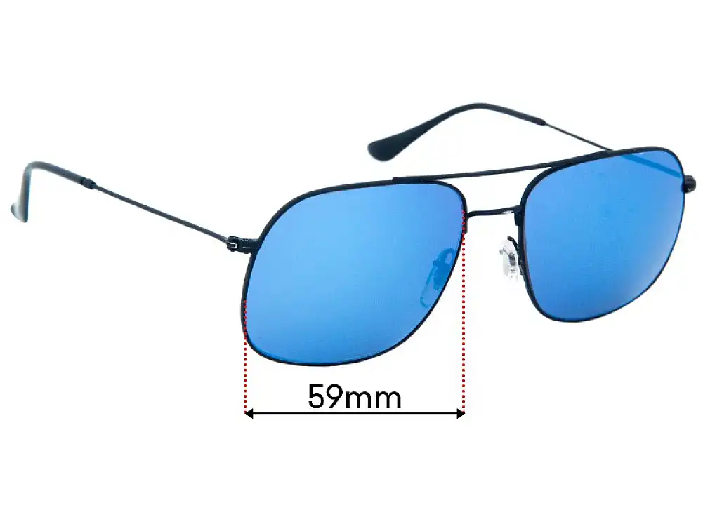 Sunglass Fix Replacement Lenses for Ray-Ban RB3595 Andrea - 59mm Wide Sunglass Fix Replacement Lenses for Ray-Ban RB3595 Andrea - 59mm Wide