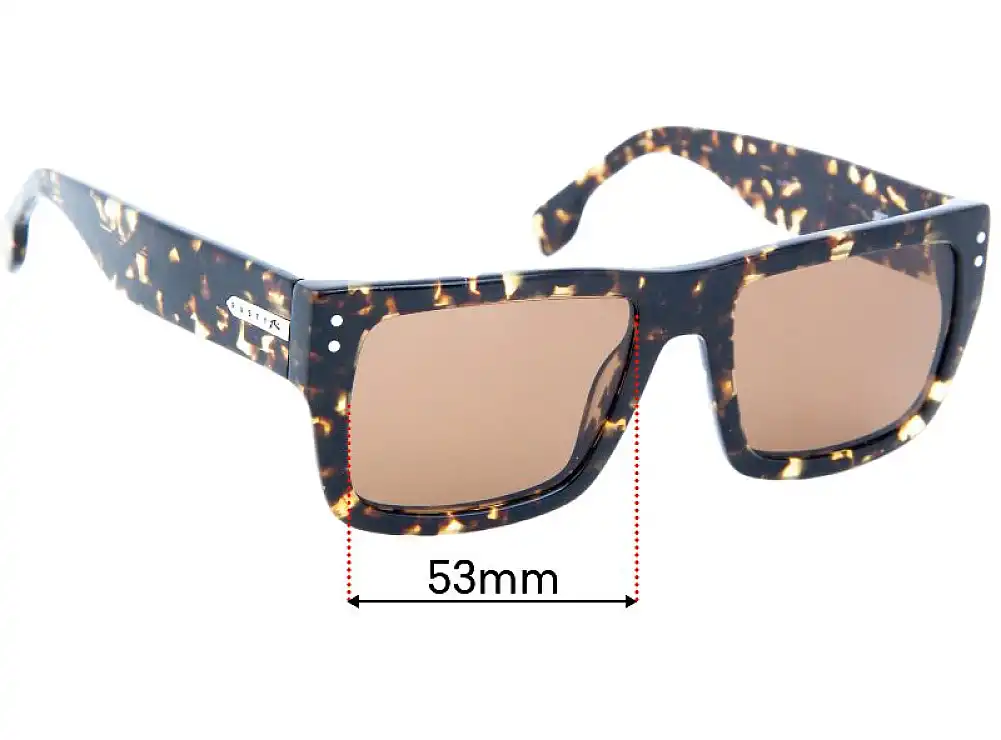 Sunglass Fix Replacement Lenses for Rusty Bas - 53mm Wide Sunglass Fix Replacement Lenses for Rusty Bas - 53mm Wide