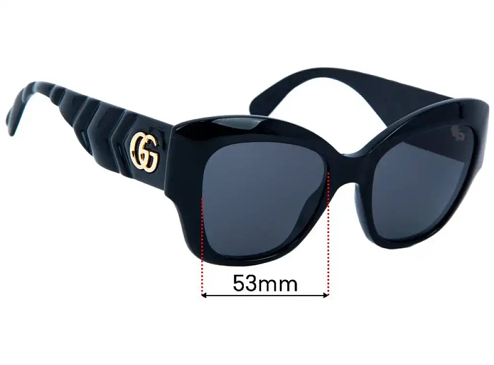 Gucci GG0808S Replacement Lenses - 53mm Gucci GG0808S Replacement Lenses - 53mm