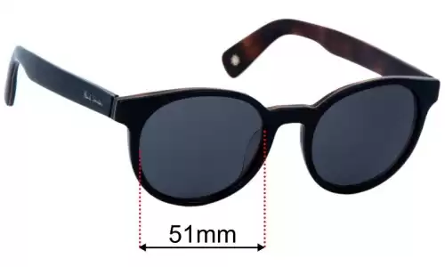 Sunglass Fix Replacement Lenses for Paul Smith Wayden - 51mm Wide Paul Smith Wayden Replacement Lenses 51mm wide