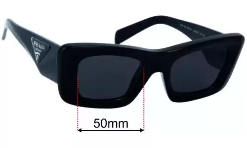 Sunglass Fix Replacement Lenses for Prada SPR13Z - 50mm Wide Prada SPR13Z Replacement Lenses 50mm wide