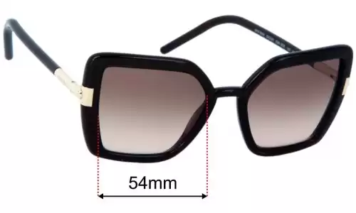 Sunglass Fix Replacement Lenses for Prada SPR09W - 54mm Wide Prada SPR09W Replacement Lenses 54mm wide
