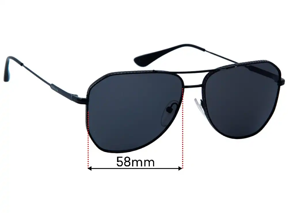 Sunglass Fix Replacement Lenses for Prada SPR63X - 58mm Wide Sunglass Fix Replacement Lenses for Prada SPR63X - 58mm Wide