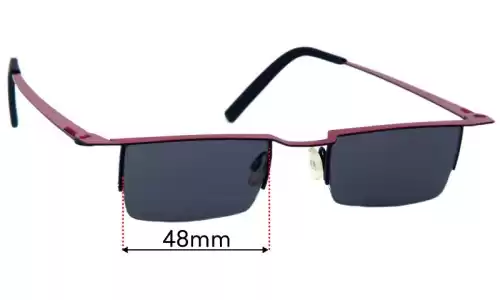 Sunglass Fix Replacement Lenses for Theo Agria - 48mm Wide Theo Agria Replacement Lenses 48mm wide