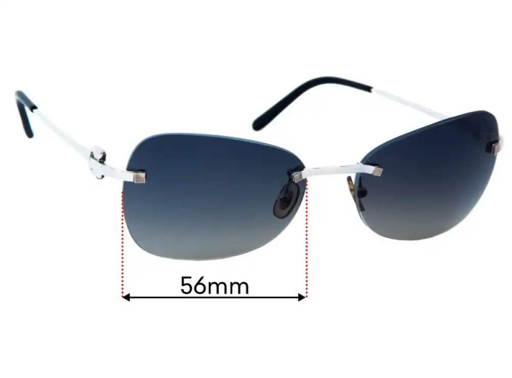 Sunglass Fix Replacement Lenses for Cartier 3441325 - 56mm Wide Sunglass Fix Replacement Lenses for Cartier 3441325 - 56mm Wide