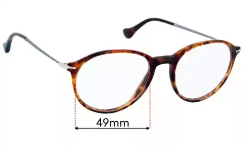 Sunglass Fix Replacement Lenses for Persol 3125-V - 49mm Wide Persol 3125-V Replacement Lenses 49mm wide