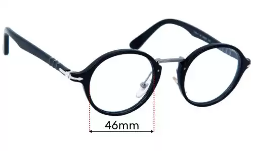 Sunglass Fix Replacement Lenses for Persol 3128-V - 46mm Wide Persol 3128-V Replacement Lenses 46mm wide