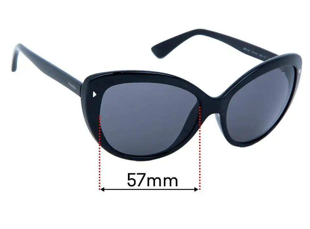 Sunglass Fix Replacement Lenses for Prada SPR16S & PR16SS - 57mm Wide Sunglass Fix Replacement Lenses for Prada SPR16S & PR16SS - 57mm Wide