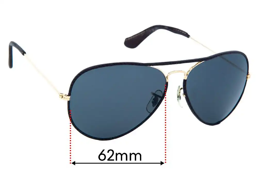 Sunglass Fix Replacement Lenses for Ray Ban B&L Aviator Leathers - 62mm Wide Sunglass Fix Replacement Lenses for Ray Ban B&L Aviator Leathers - 62mm Wide