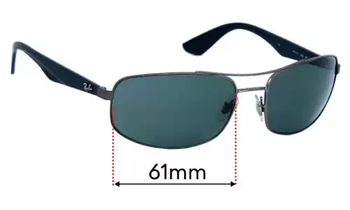 Sunglass Fix Replacement Lenses for Ray-Ban RB3527 - 61mm Wide Ray-Ban RB3527 Replacement Lenses 61mm wide