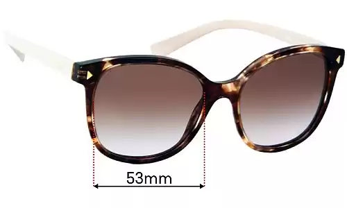 Sunglass Fix Replacement Lenses for Prada SPR 22Z - 53mm Wide Prada SPR 22Z Replacement Lenses 53mm wide