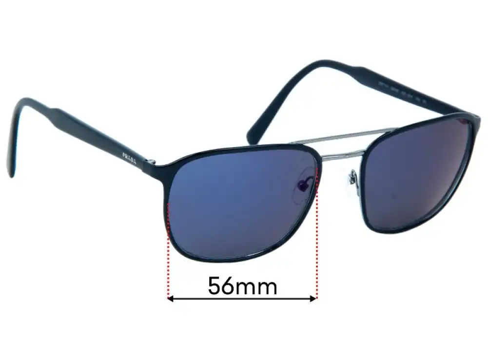 Sunglass Fix Replacement Lenses for Prada SPR 75V - 56mm Wide Sunglass Fix Replacement Lenses for Prada SPR 75V - 56mm Wide