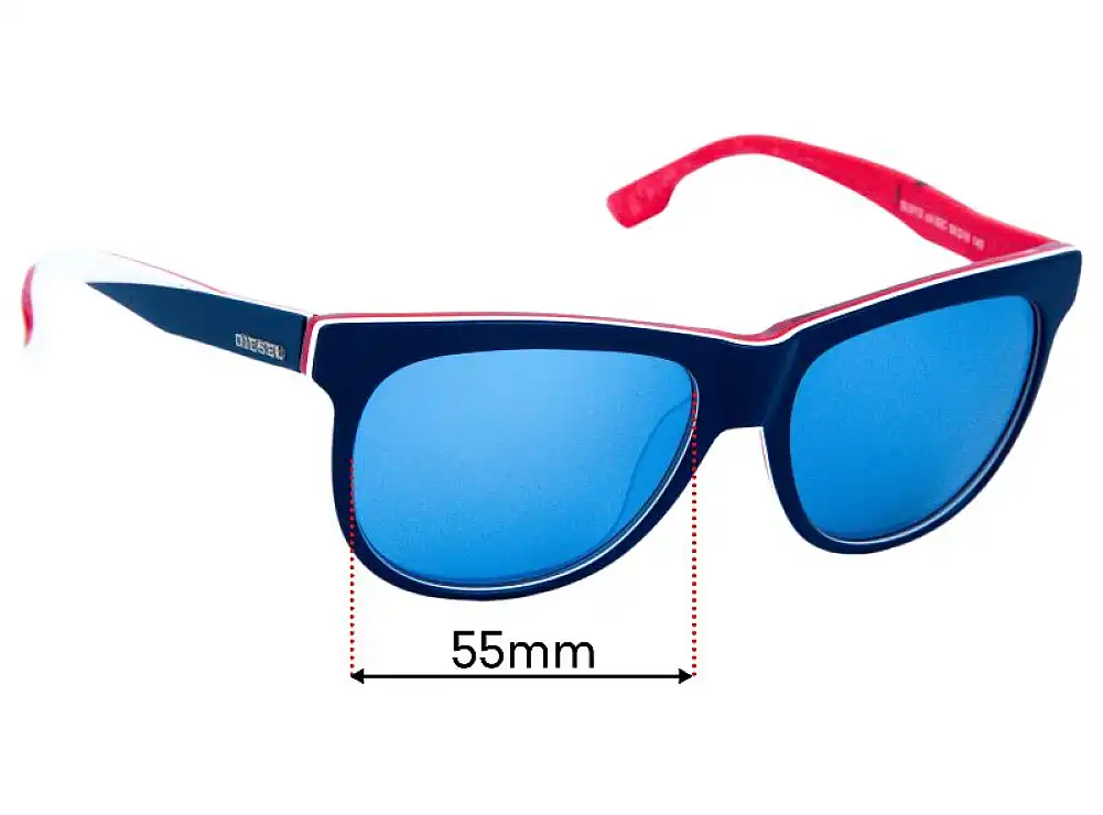 Sunglass Fix Replacement Lenses for Diesel DL0112 - 56mm Wide Sunglass Fix Replacement Lenses for Diesel DL0112 - 56mm Wide