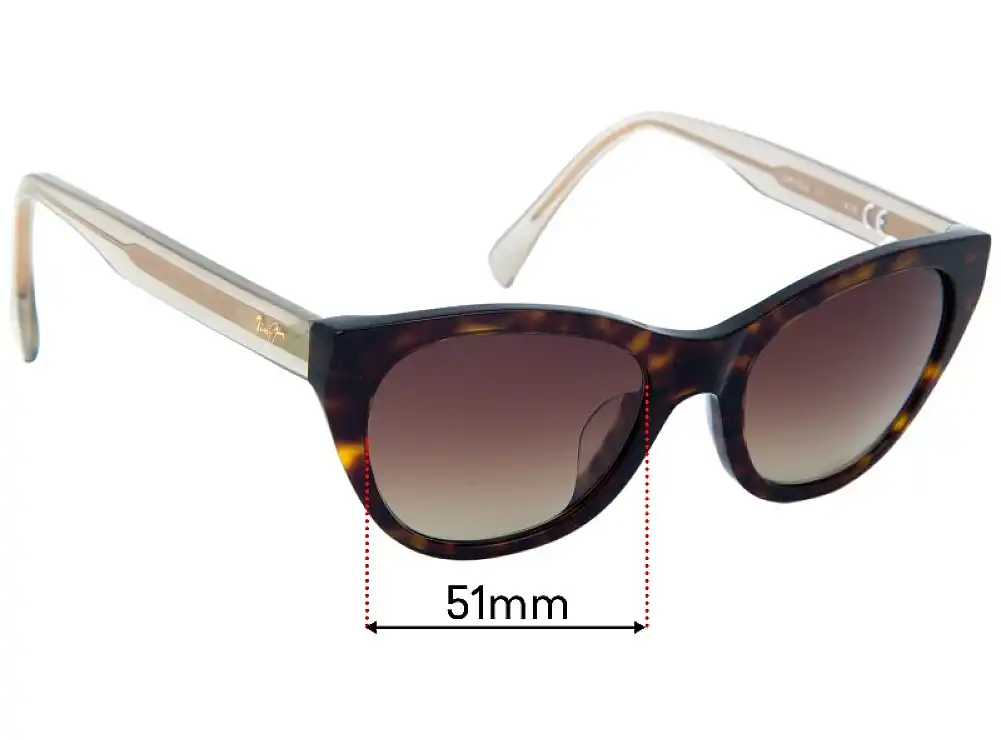 Sunglass Fix Replacement Lenses for Maui Jim MJ820 Capri - 51mm Wide Sunglass Fix Replacement Lenses for Maui Jim MJ820 Capri - 51mm Wide