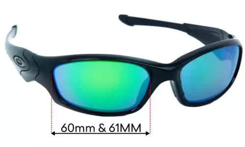 Sunglass Fix Replacement Lenses for Oakley Straight Jacket - 61mm Wide Oakley Straight Jacket Replacement Lenses 61mm wide