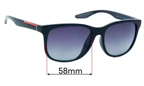 Sunglass Fix Replacement Lenses for Prada SPS 03O-F - 58mm Wide Prada SPS 03O-F Replacement Lenses 58mm wide