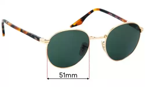 Sunglass Fix Replacement Lenses for Ray-Ban RB3691 - 51mm Wide Ray-Ban RB3691 Replacement Lenses 51mm wide