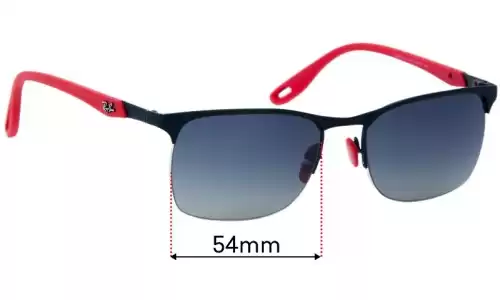 Ray Ban RB8416M Replacement Lenses - 54mm Ray Ban RB8416M Replacement Sunglass Lenses - 54mm