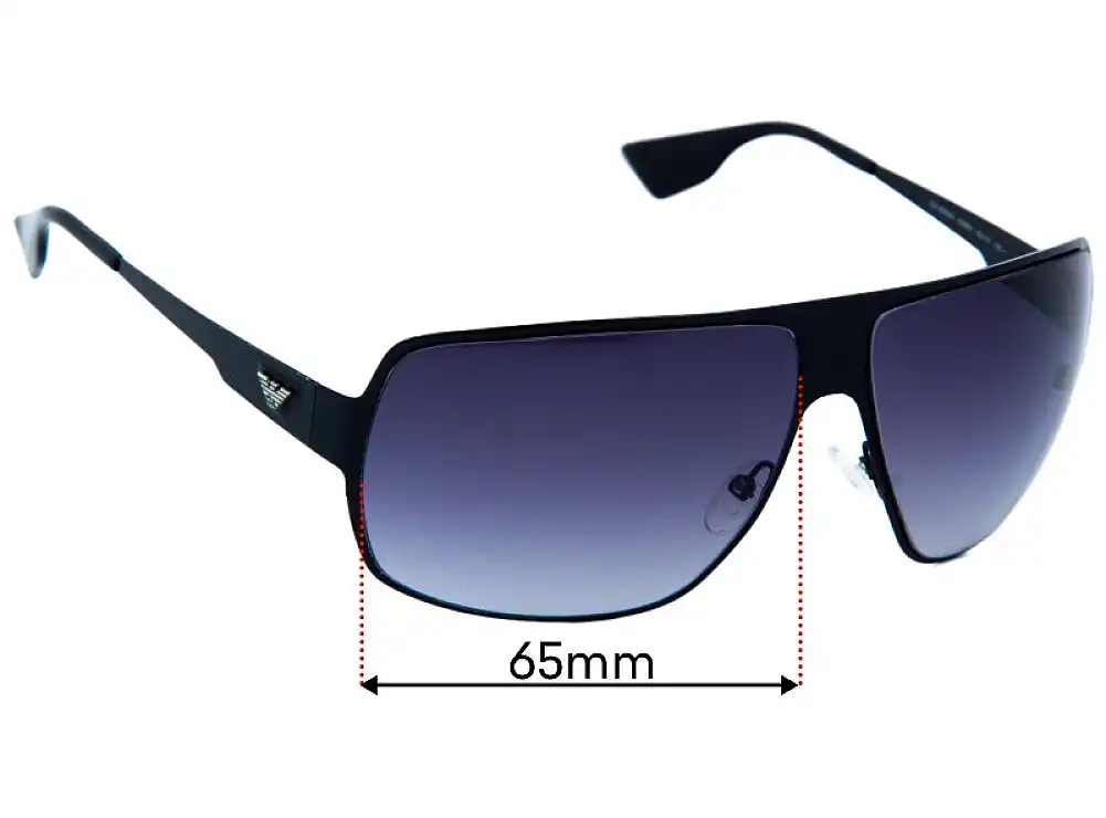 Sunglass Fix Replacement Lenses for Emporio Armani EA 9622/S - 65mm Wide Sunglass Fix Replacement Lenses for Emporio Armani EA 9622/S - 65mm Wide