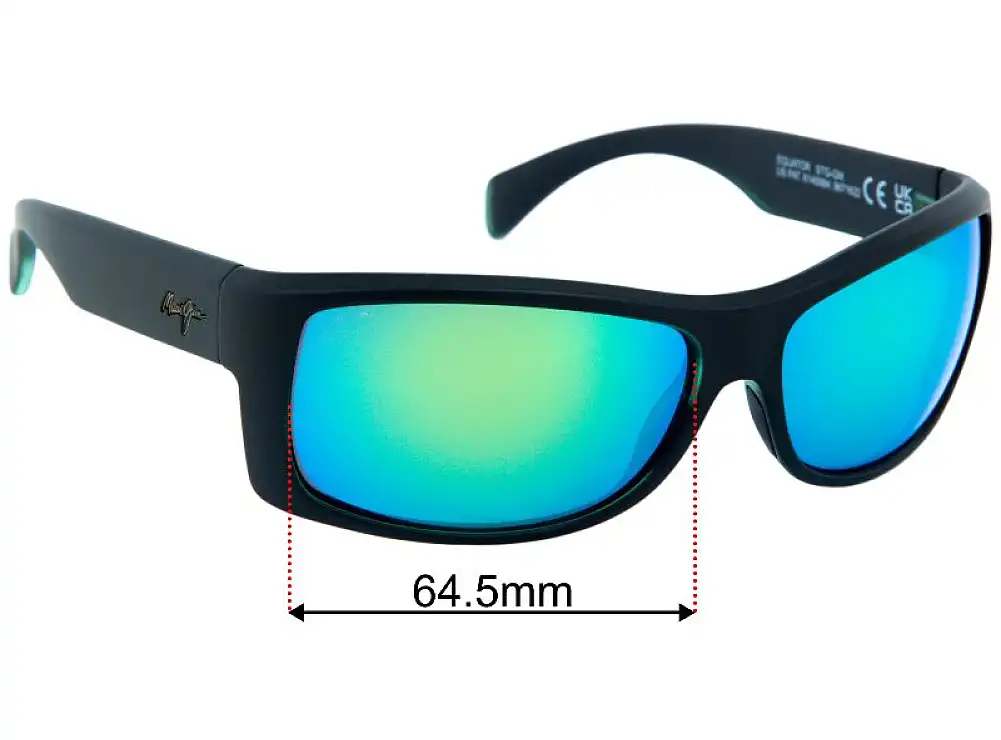 Sunglass Fix Replacement Lenses for Maui Jim MJ848 Equator - 64mm Wide Sunglass Fix Replacement Lenses for Maui Jim MJ848 Equator - 64mm Wide