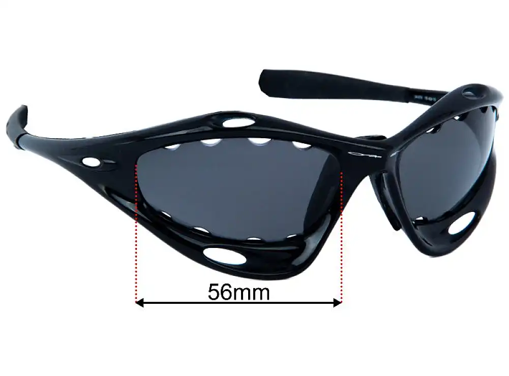 Sunglass Fix Replacement Lenses for Oakley Water Jacket - Vented Lenses - 56mm Wide Sunglass Fix Replacement Lenses for Oakley Water Jacket - Vented Lenses - 56mm Wide