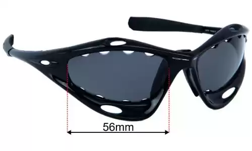 Sunglass Fix Replacement Lenses for Oakley Water Jacket - Vented Lenses - 56mm Wide Oakley Water Jacket - Vented Lenses Replacement Lenses 56mm wide