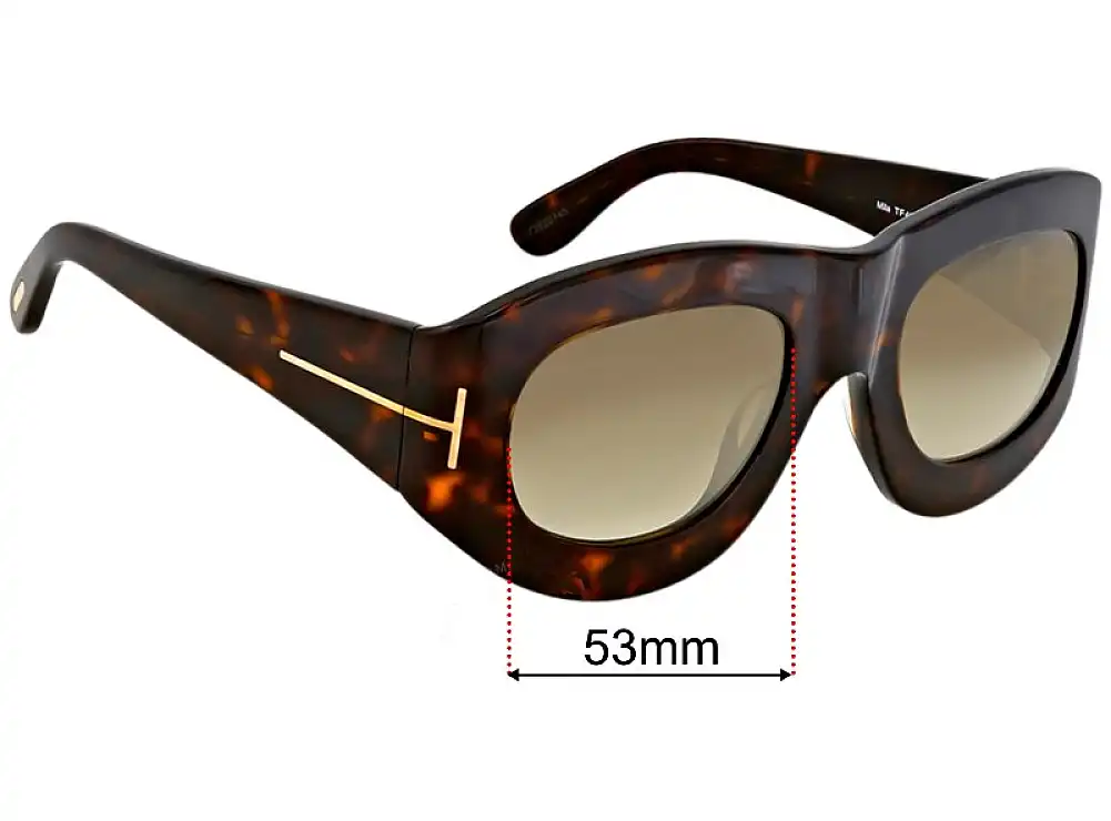 Tom Ford Mila TF403 Replacement Lenses - 53mm Tom Ford Mila TF403 Replacement Lenses - 53mm