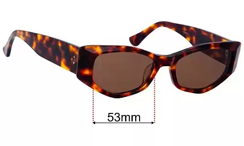 Sunglass Fix Replacement Lenses for Epokhe Guilty - 53mm Wide Epokhe Guilty Replacement Lenses 53mm wide