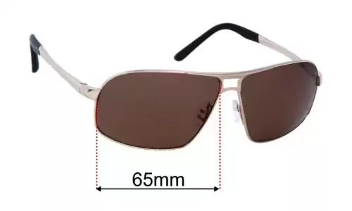 Replacement Lenses for Porsche P 8542 - 65mm Wide Sunglass Fix Replacement Lenses for Porsche P 8542 - 65mm Wide