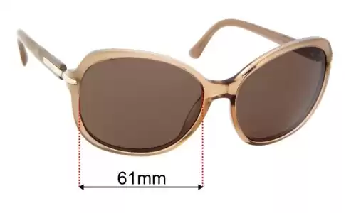 Sunglass Fix Replacement Lenses for Prada SPR04N & PR04NS - 61mm Wide Prada SPR04N & PR04NS Replacement Lenses 61mm wide