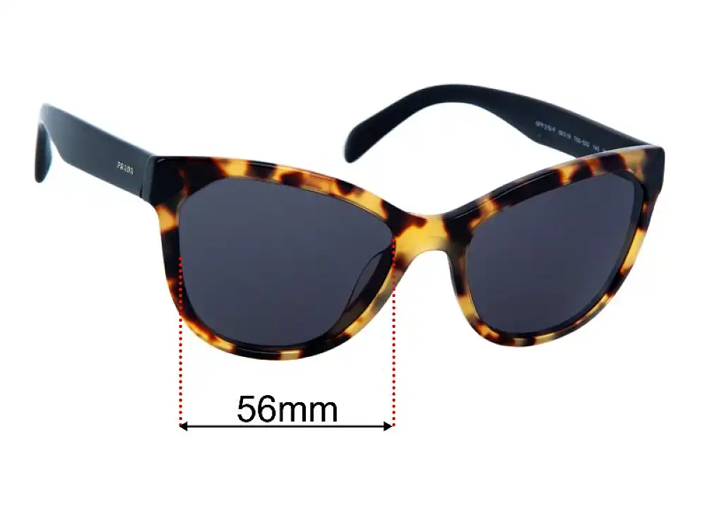 Sunglass Fix Replacement Lenses for Prada SPR 21SF - 56mm Wide Sunglass Fix Replacement Lenses for Prada SPR 21SF - 56mm Wide