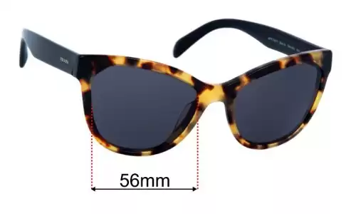 Sunglass Fix Replacement Lenses for Prada SPR 21SF - 56mm Wide Prada SPR 21SF Replacement Lenses 56mm wide