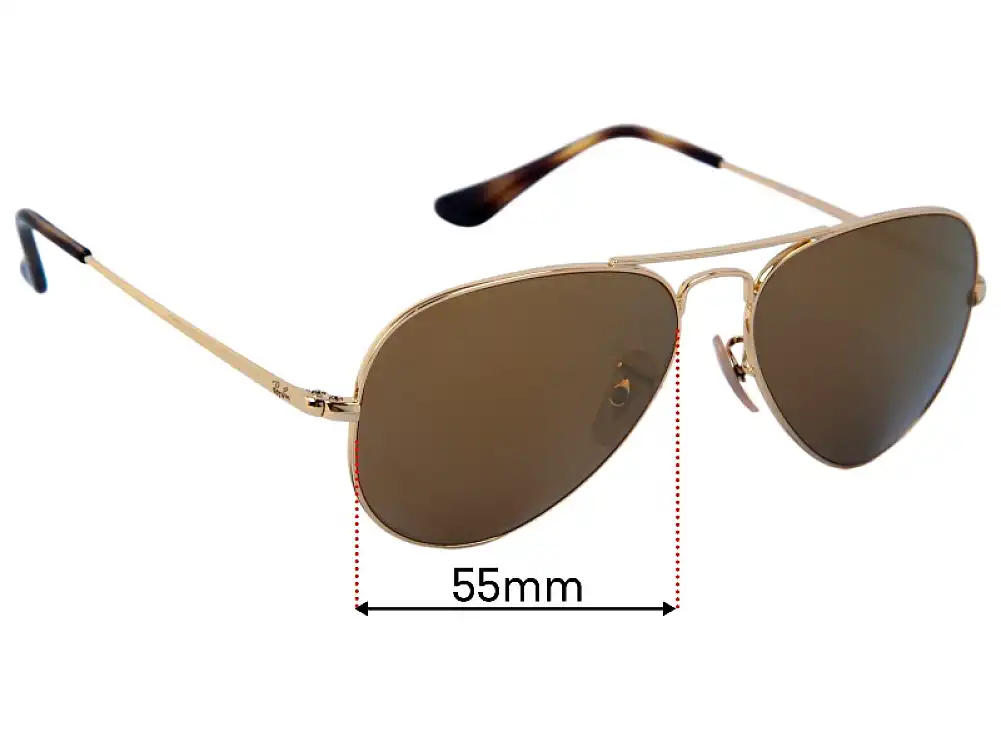 Sunglass Fix Replacement Lenses for Ray-Ban RB6489 Aviator II - 55mm Wide Sunglass Fix Replacement Lenses for Ray-Ban RB6489 Aviator II - 55mm Wide