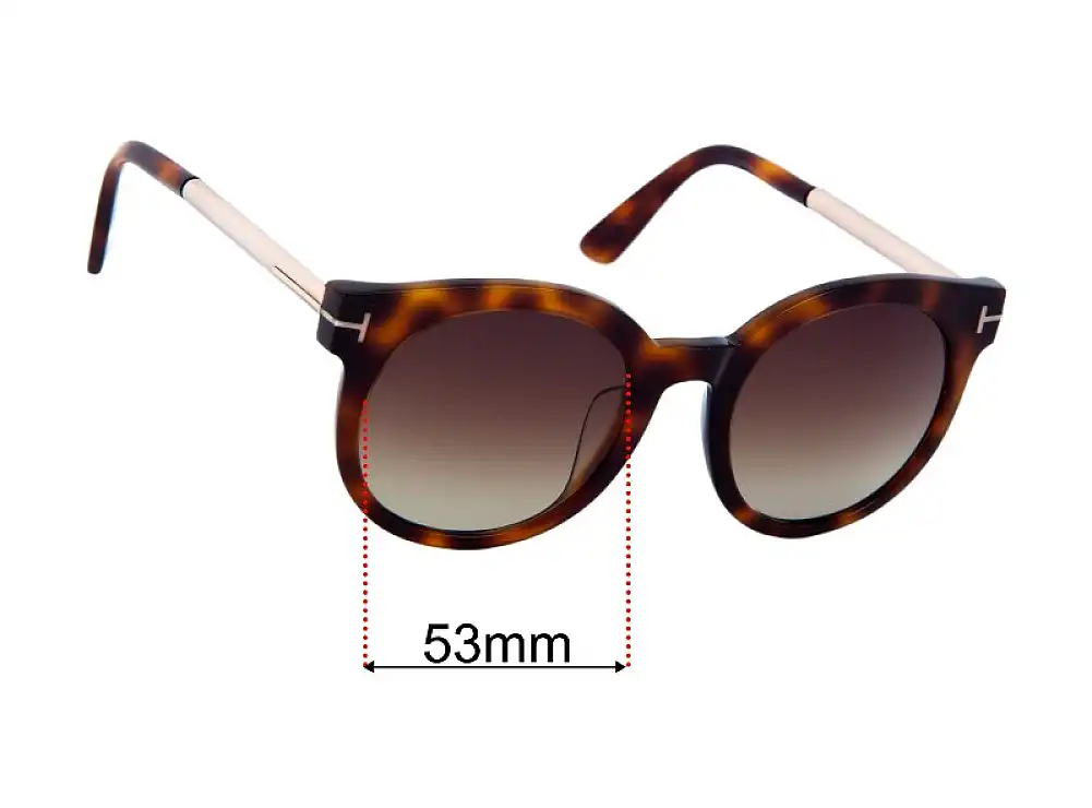 Sunglass Fix Replacement Lenses for Tom Ford Janina TF435-F - 53mm Wide Sunglass Fix Replacement Lenses for Tom Ford Janina TF435-F - 53mm Wide