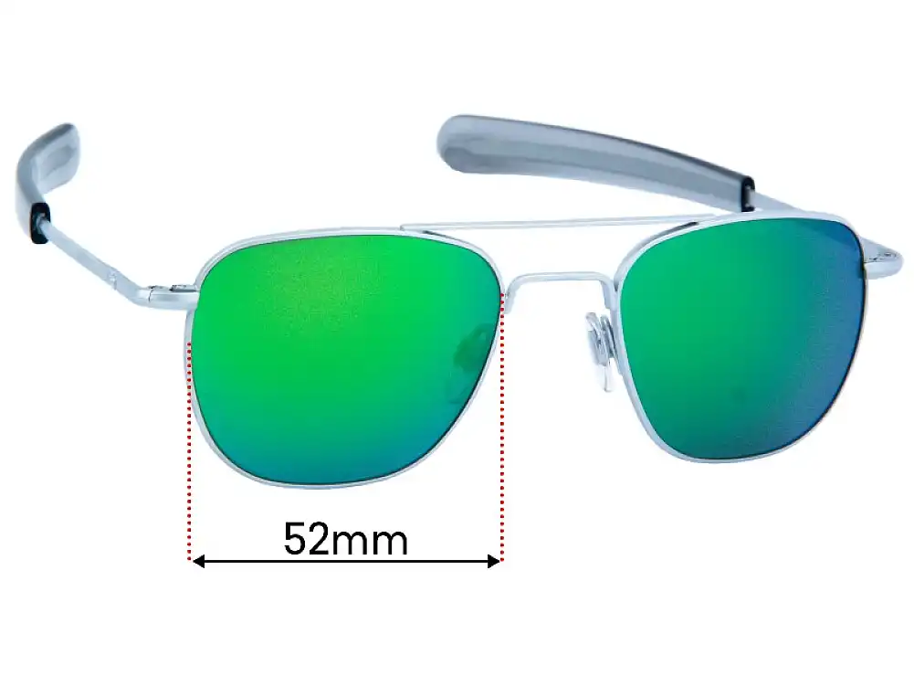 Sunglass Fix Replacement Lenses for American Optical Original Pilot New - 52mm Wide Sunglass Fix Replacement Lenses for American Optical Original Pilot New - 52mm Wide
