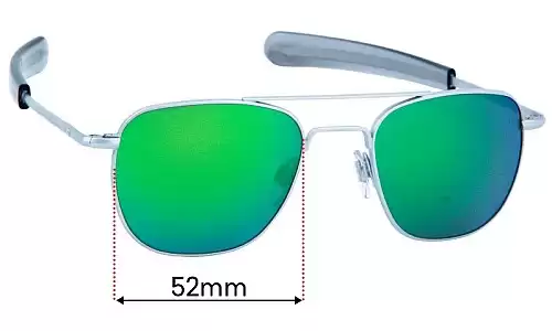 Sunglass Fix Replacement Lenses for American Optical Original Pilot New - 52mm Wide American Optical Original Pilot New Replacement Lenses 52mm wide