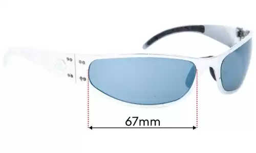 Sunglass Fix Replacement Lenses for Gatorz Paul Jr Motorcycle - 67mm Wide Gatorz Paul Jr Motorcycle Replacement Lenses 67mm wide