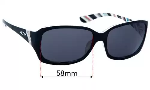 Oakley Discreet OO2012 Replacement Lenses 58mm Oakley Discreet Replacement Sunglass Lenses - 58mm wide