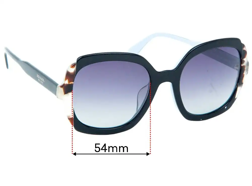 Sunglass Fix Replacement Lenses for Prada SPR16U - 54mm Wide Sunglass Fix Replacement Lenses for Prada SPR16U - 54mm Wide