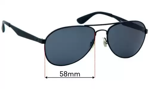 Sunglass Fix Replacement Lenses for Ray-Ban RB3549 - 58mm Wide Ray-Ban RB3549 Replacement Lenses 58mm wide
