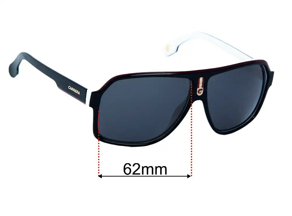 Sunglass Fix Replacement Lenses for Carrera 1001/S - 62mm Wide Sunglass Fix Replacement Lenses for Carrera 1001/S - 62mm Wide