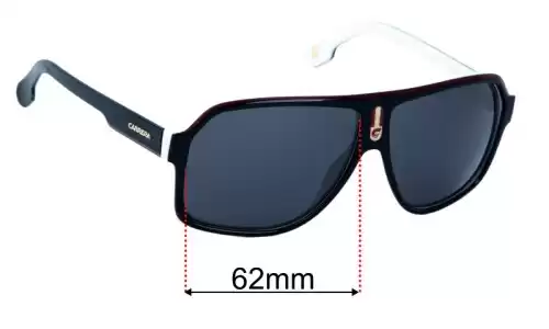 Sunglass Fix Replacement Lenses for Carrera 1001/S - 62mm Wide Carrera 1001/S Replacement Lenses 62mm wide