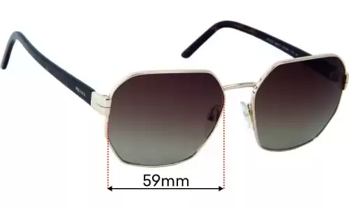 Sunglass Fix Replacement Lenses for Prada SPR 54X - 59mm Wide Prada SPR 54X Replacement Lenses 59mm wide