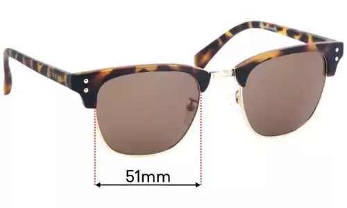 Sunglass Fix Replacement Lenses for Carve MiIlennials - 51mm Wide Sunglass Fix Replacement Lenses for Carve MiIlennials - 51mm Wide