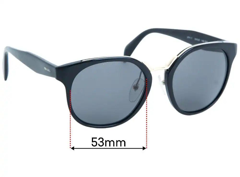 Sunglass Fix Replacement Lenses for Prada SPR17T & PR17TS - 53mm Wide Sunglass Fix Replacement Lenses for Prada SPR17T & PR17TS - 53mm Wide