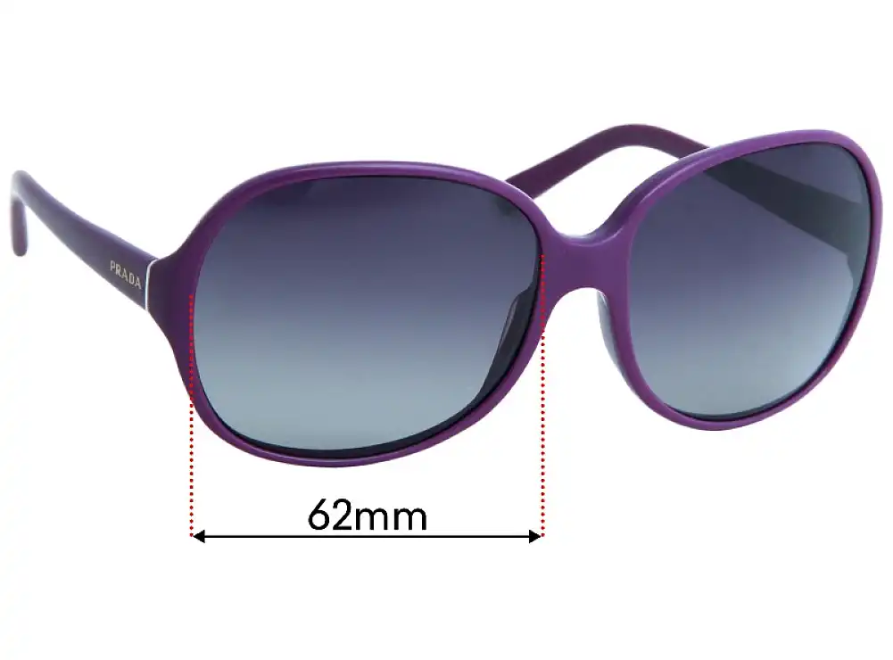 Sunglass Fix Replacement Lenses for Prada SPR26L & PR26LS - 62mm Wide Sunglass Fix Replacement Lenses for Prada SPR26L & PR26LS - 62mm Wide
