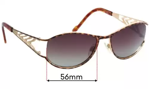Sunglass Fix Replacement Lenses for Cazal Unknown Model - 56mm Wide Sunglass Fix Replacement Lenses for Cazal Unknown Model - 56mm Wide