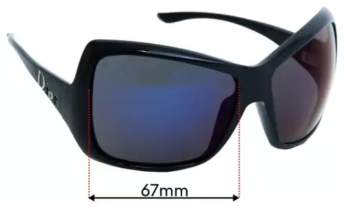 Sunglass Fix Replacement Lenses for Christian Dior Mist 1 - 67mm Wide Christian Dior Mist 1 Replacement Lenses 67mm wide